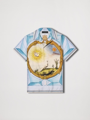 Camisas Amiri Landscape Frame Bowling Hombre Multicolor | 3045-LMRKB