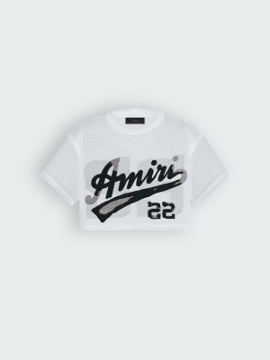 Camisetas Running Amiri 22 Mesh Mujer Blancas | 9208-KVOSF