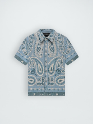Prendas De Punto Amiri Tapestry Bandana Hombre Azules | 2395-HKGBY