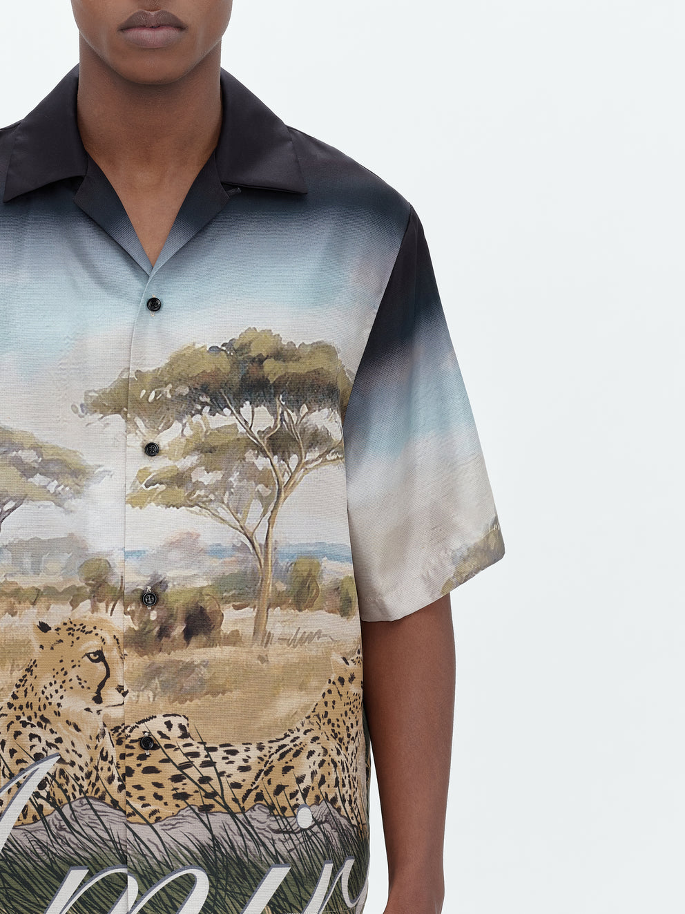 Camisas Amiri Cheetah Print Bowling Hombre Multicolor | 5836-QENPB