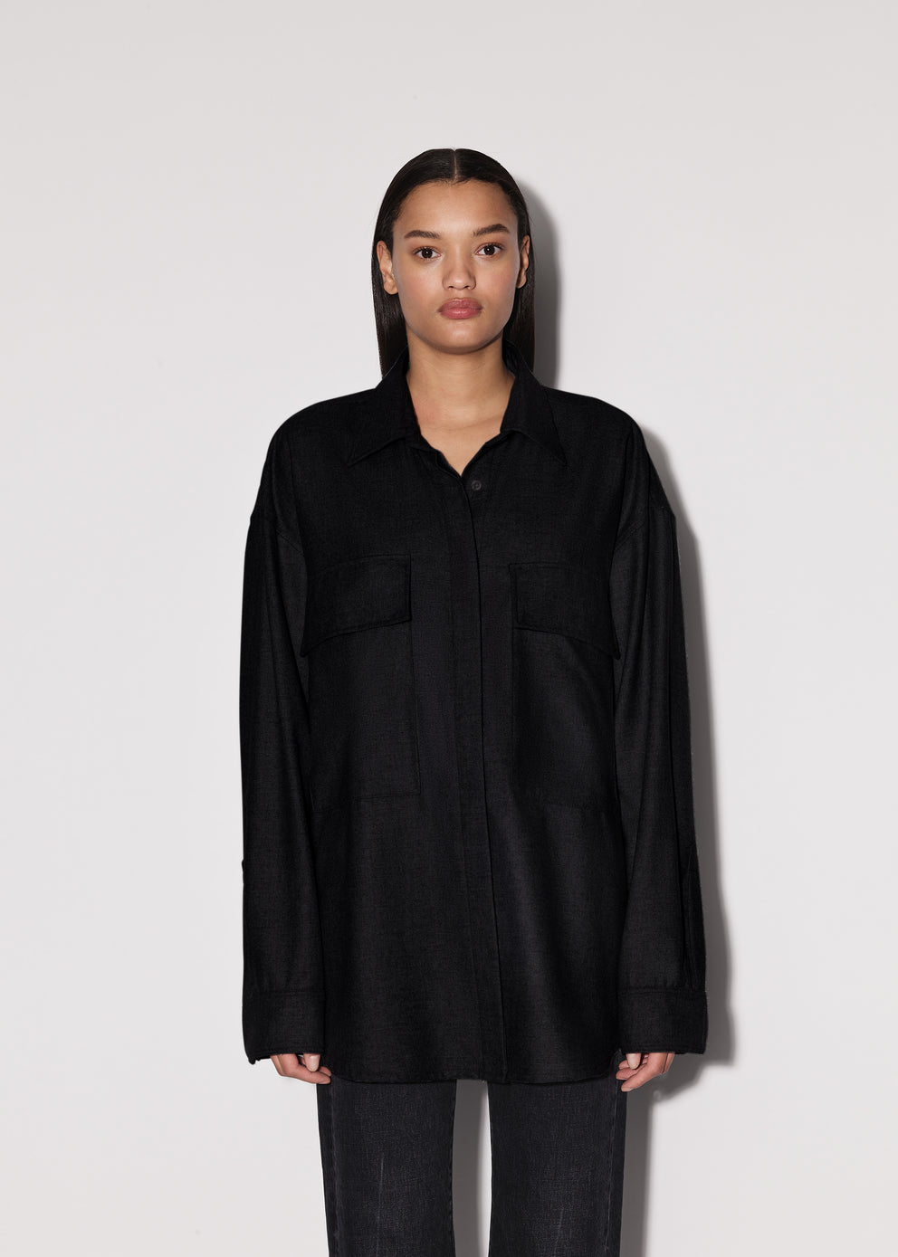Camisas Amiri Cuero Workwear Mujer Negras | 2195-DKONG
