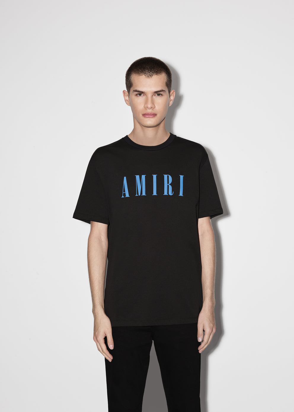Camisetas Running Amiri Core Logo Hombre Negras | 1567-OYKUD