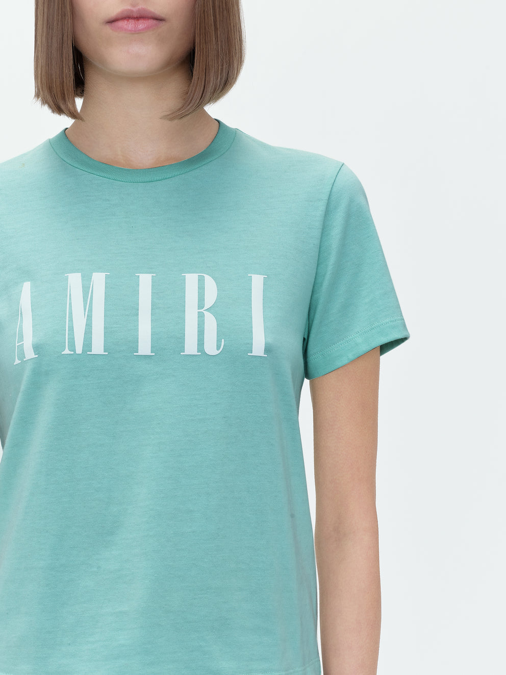 Camisetas Running Amiri Core Logo Mujer Verde | 9546-YQFUI