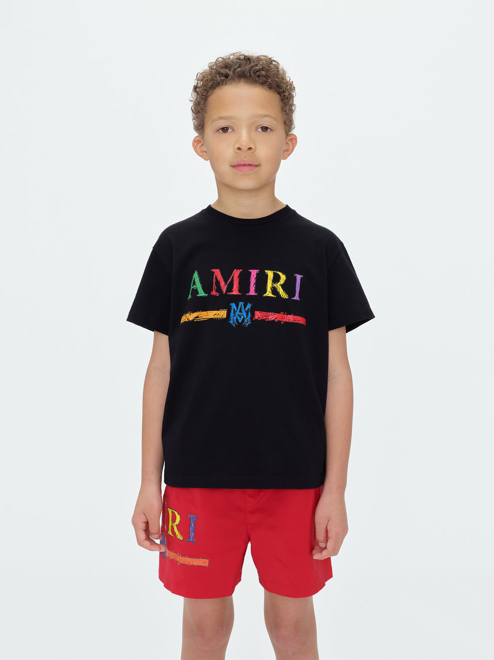 Camisetas Running Amiri Crayon Sketch Ma Bar Niños Negras | 9614-UBACZ