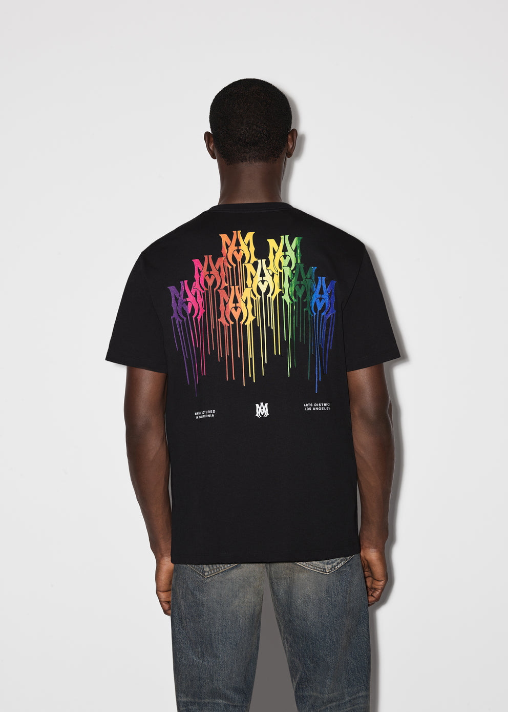 Camisetas Running Amiri M.A. Drip Collage Hombre Negras | 6945-WNLMR