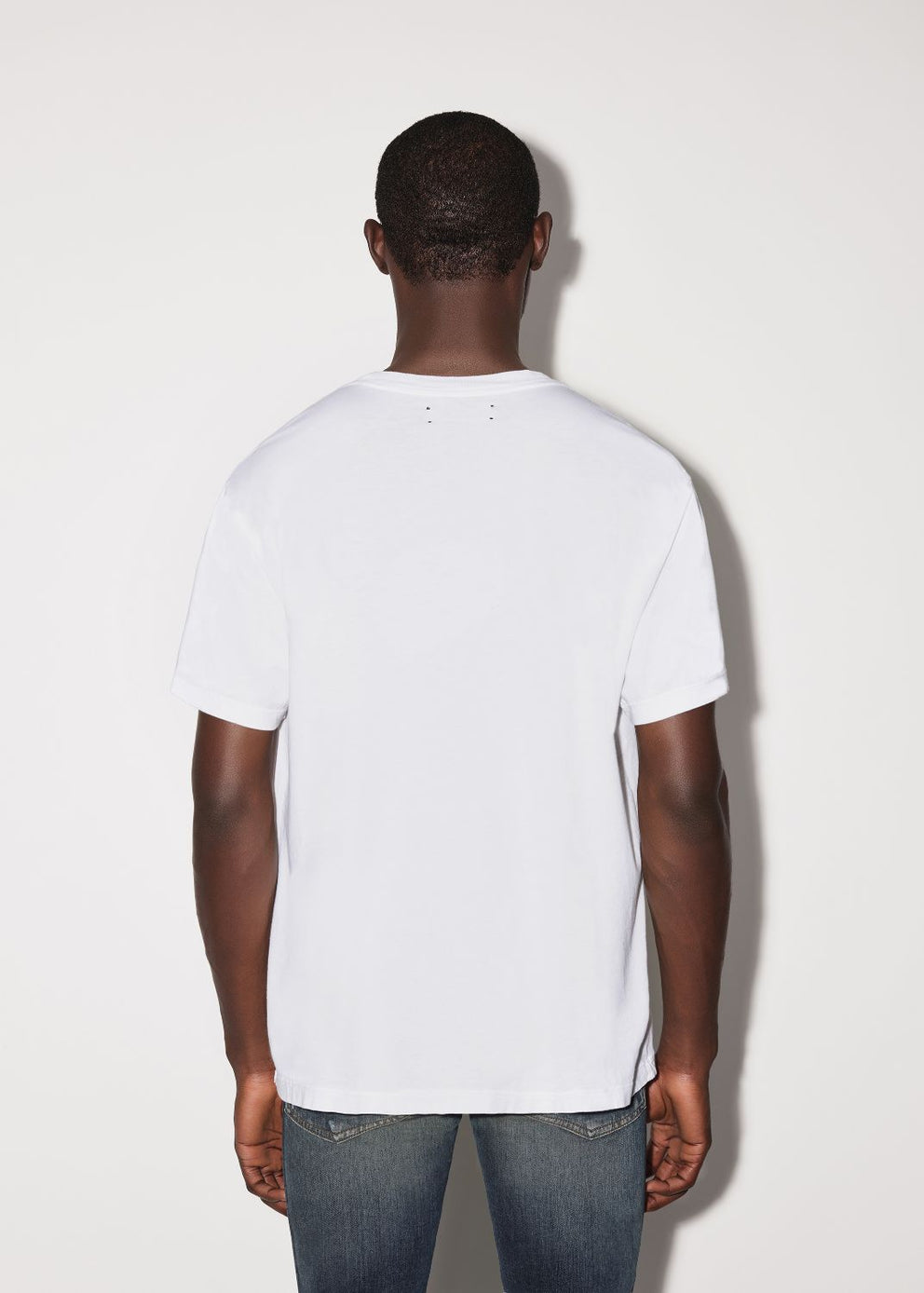 Camisetas Running Amiri Ma Bar Logo Hombre Blancas | 6547-OJSRW