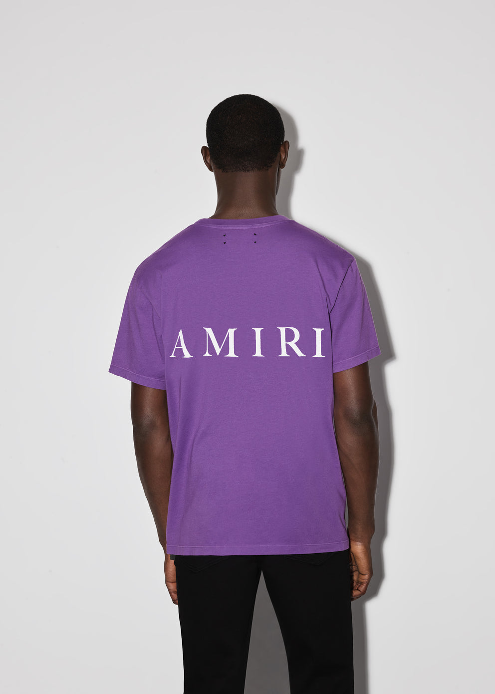 Camisetas Running Amiri Ma Logo Hombre Moradas | 2106-YEMVN