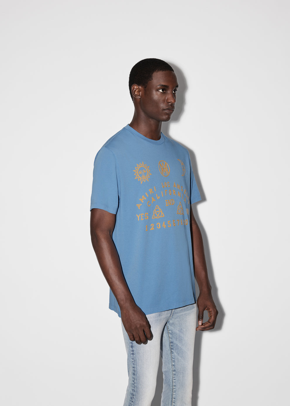 Camisetas Running Amiri Ouija Board Hombre Rojas Azules | 9814-RUTXA
