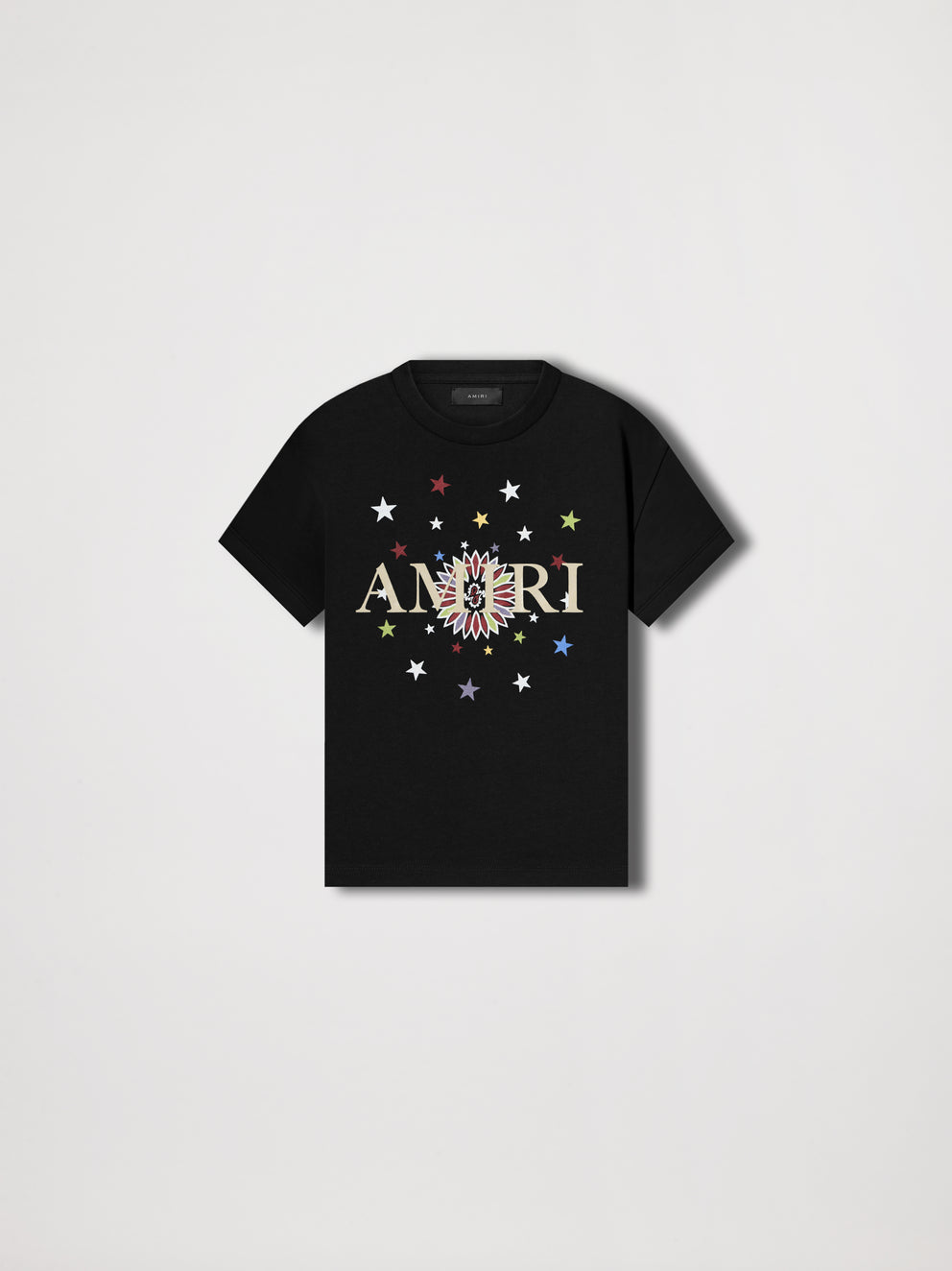 Camisetas Running Amiri Stars Estampadas Niños Negras | 6870-ZXCRL