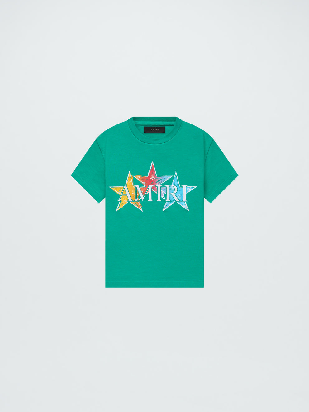 Camisetas Running Amiri Stars Niños Turquesa | 9278-OKWZB