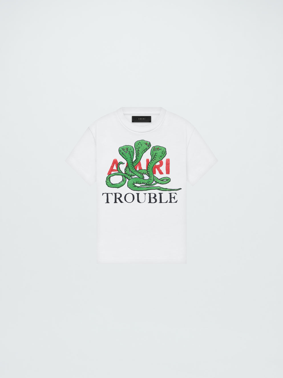 Camisetas Running Amiri Trouble Niños Blancas | 4983-KHNYX