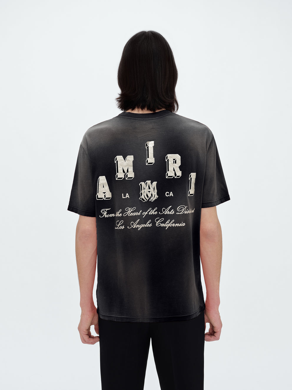 Camisetas Running Amiri Vintage Collegiate Hombre Negras | 5109-WFJEP