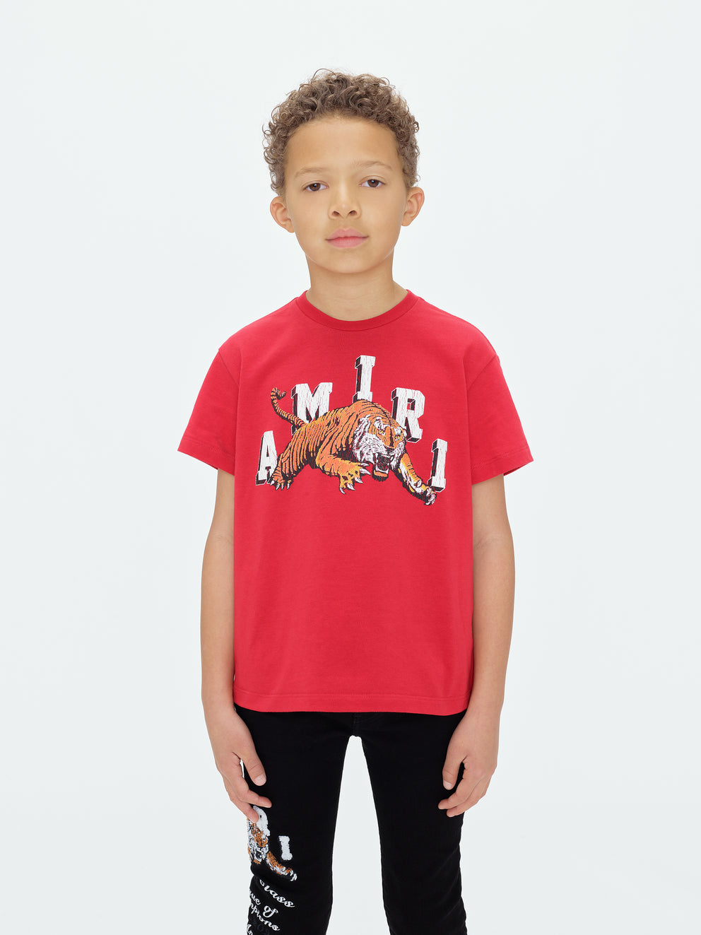 Camisetas Running Amiri Vintage Tiger Niños Rojas | 9864-USZHD