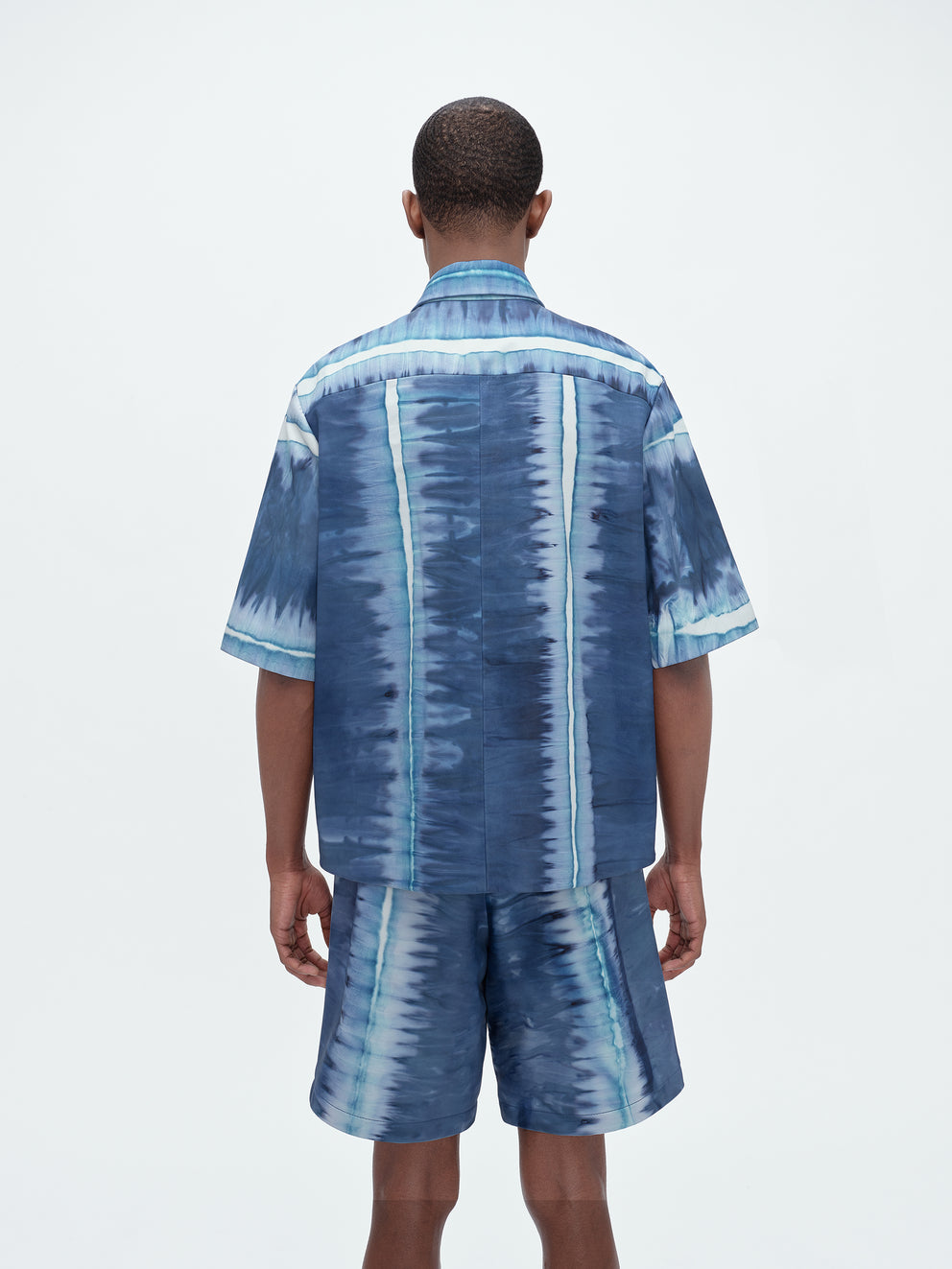Leather Amiri Cuero Tie Dye Overshirt Hombre Azules | 6510-CHWPZ