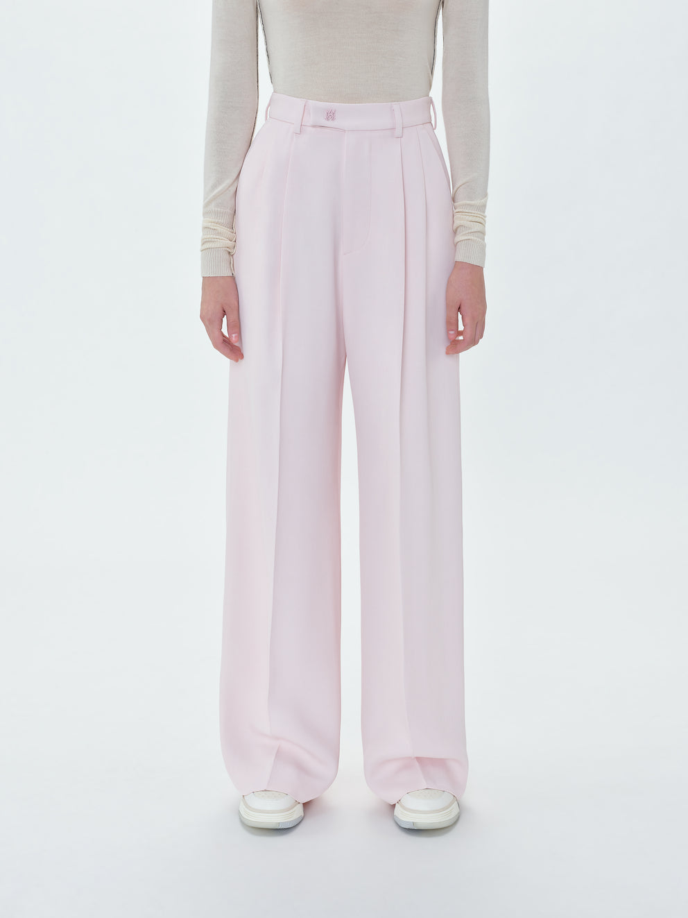Pantalones Amiri Double Plisado Trousers Mujer Rosas | 6812-TSLID