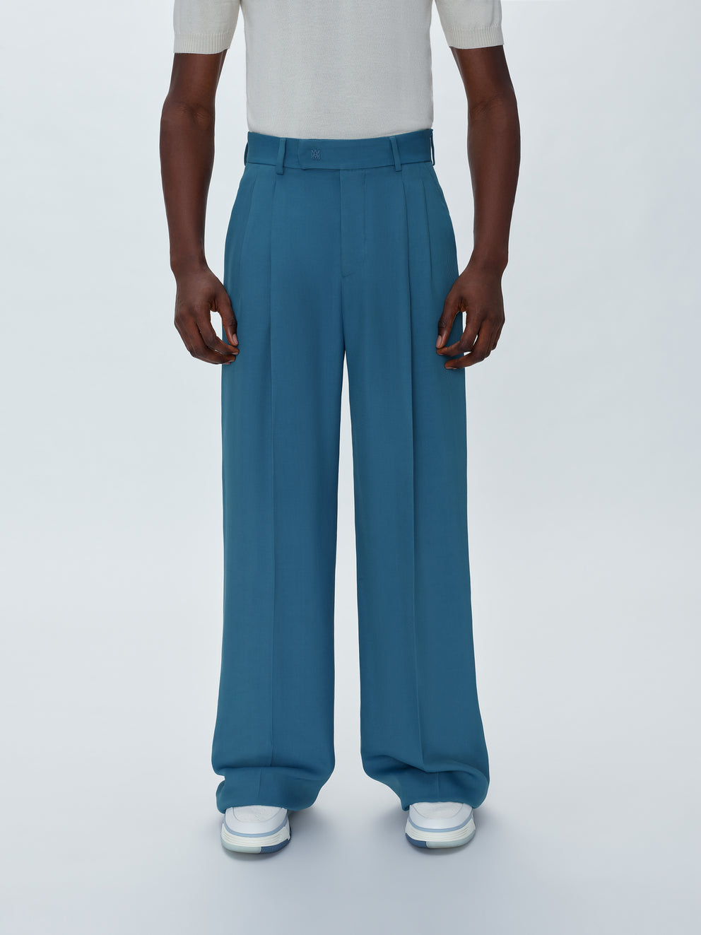 Pantalones Amiri Viscose Double Plisado Trousers Hombre BLUEFIN | 5471-XZEVT