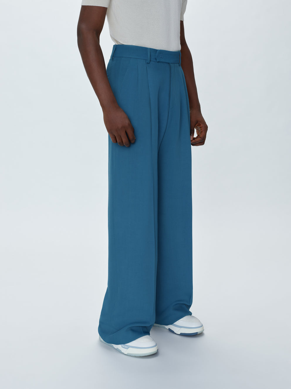 Pantalones Amiri Viscose Double Plisado Trousers Hombre BLUEFIN | 5471-XZEVT