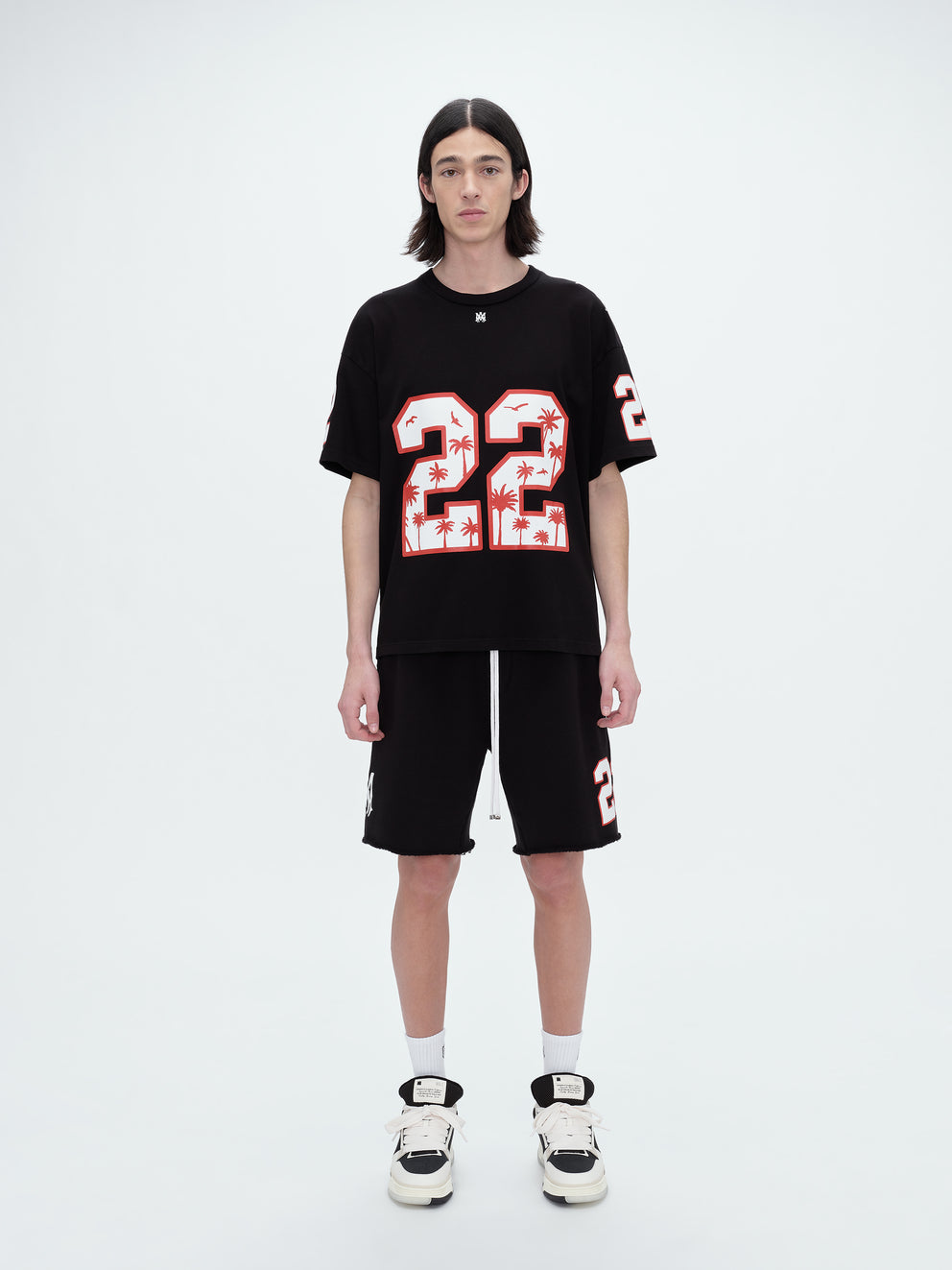 Pantalones Cortos Amiri Oversized 22 Football Hombre Negras | 0637-WBGDT