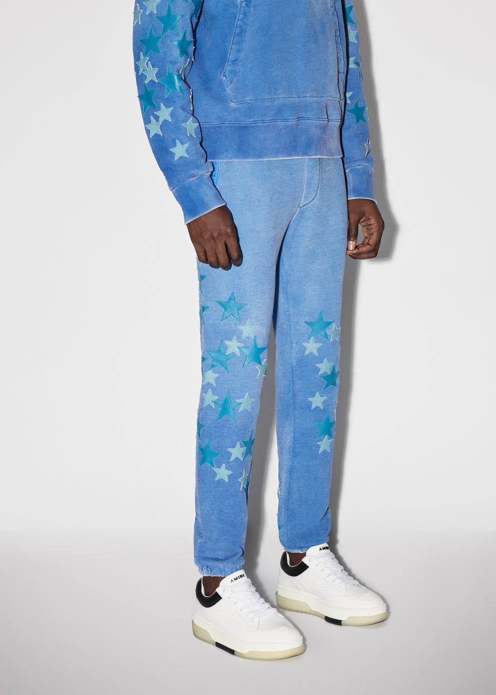 Pantalones Deportivos Amiri Pigment Spray Star Hombre Rojas Azules | 2946-ADMTO