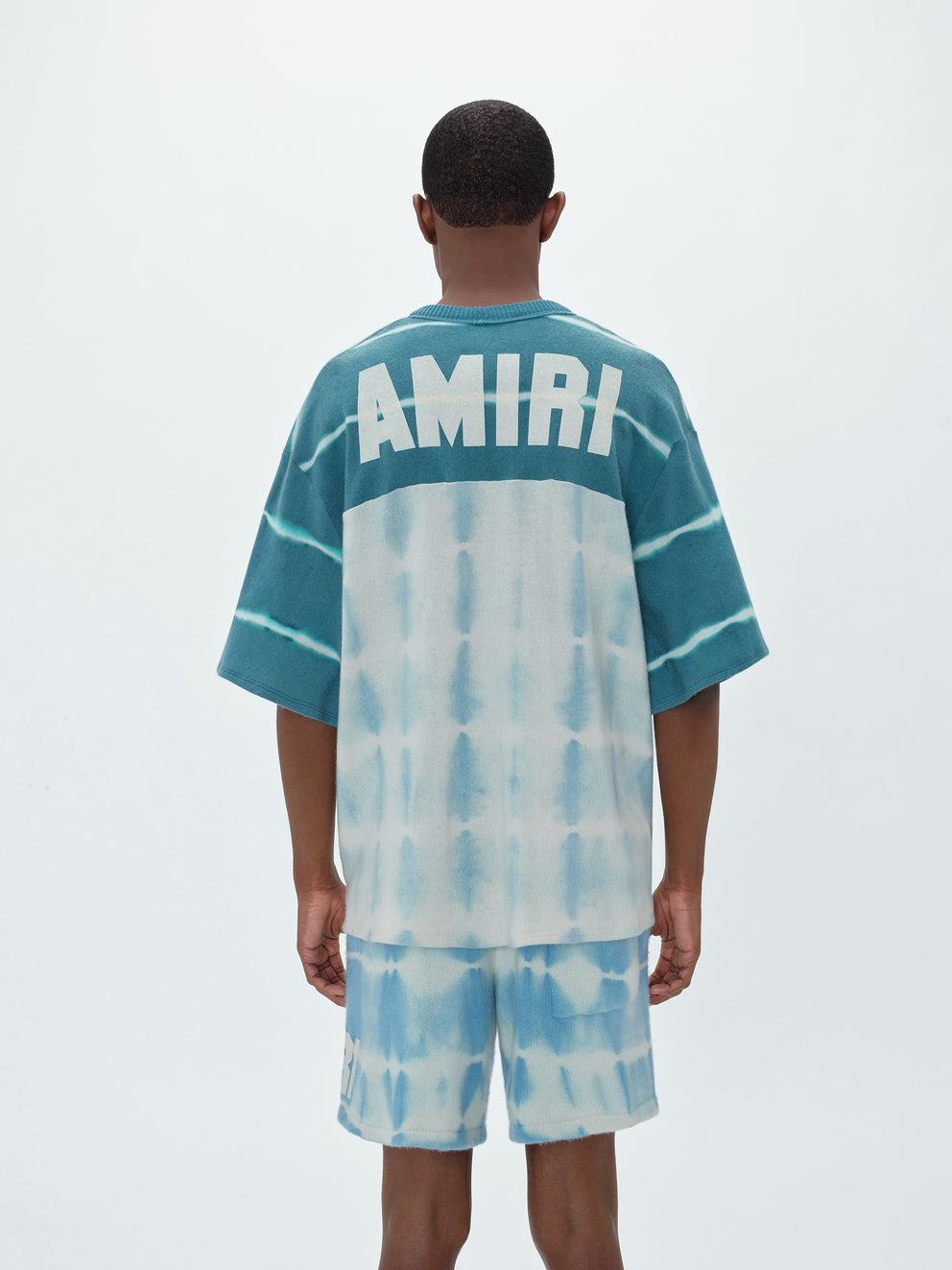 Prendas De Punto Amiri Tie Dye Knit Football Jersey Hombre Azules | 6120-HNKEV